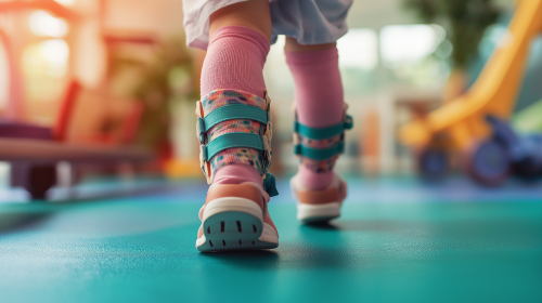 Profissional com órtese